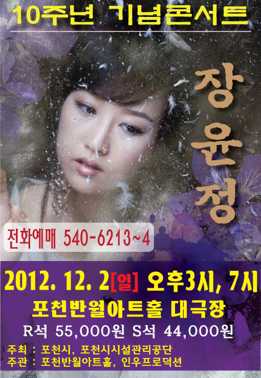 장윤정 콘서트, 포천반월아트홀, 2012년12월2일 오후3시 7시