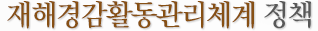 재해경감활동관리체계 정책